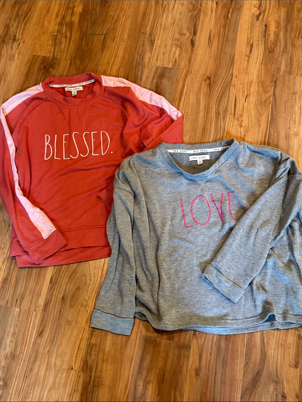 Set of 2 Rae Dunn sweatshirts ladies size small